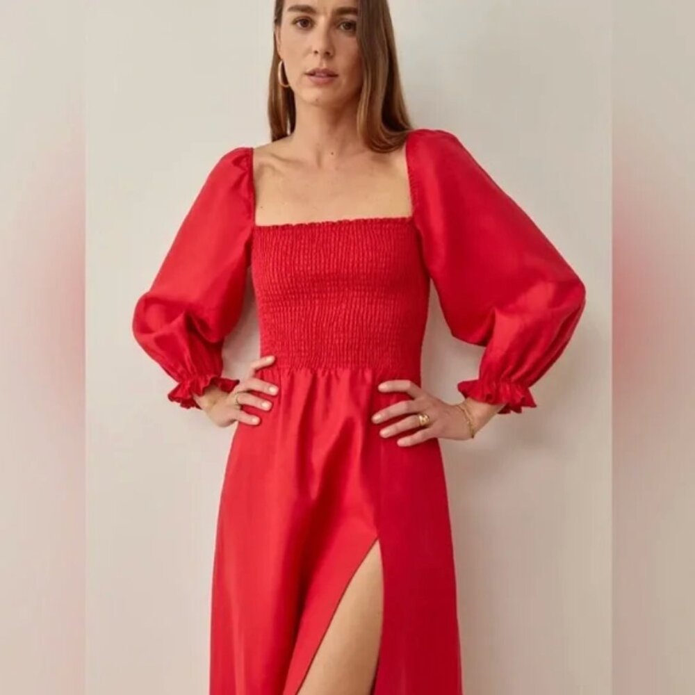 Reformation Gitane Linen Dress